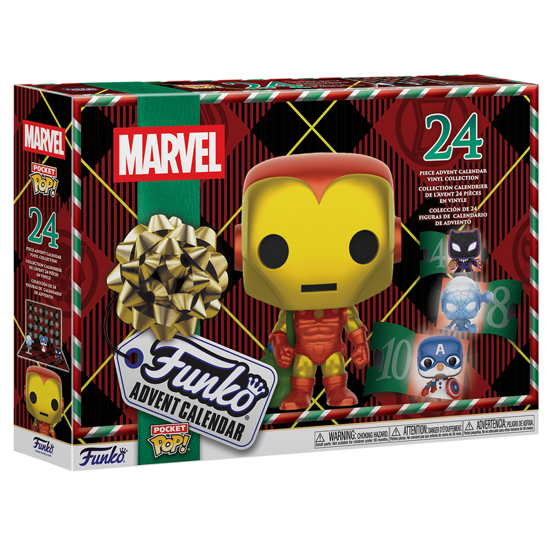 Funko Pocket Pop! Marvel julekalender – 24 figurer – kalender og viste indholdsdele