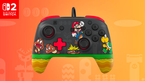 Turtle Beach Rematch Wired Goomba Stomp – Switch-controller – Front på orange baggrund