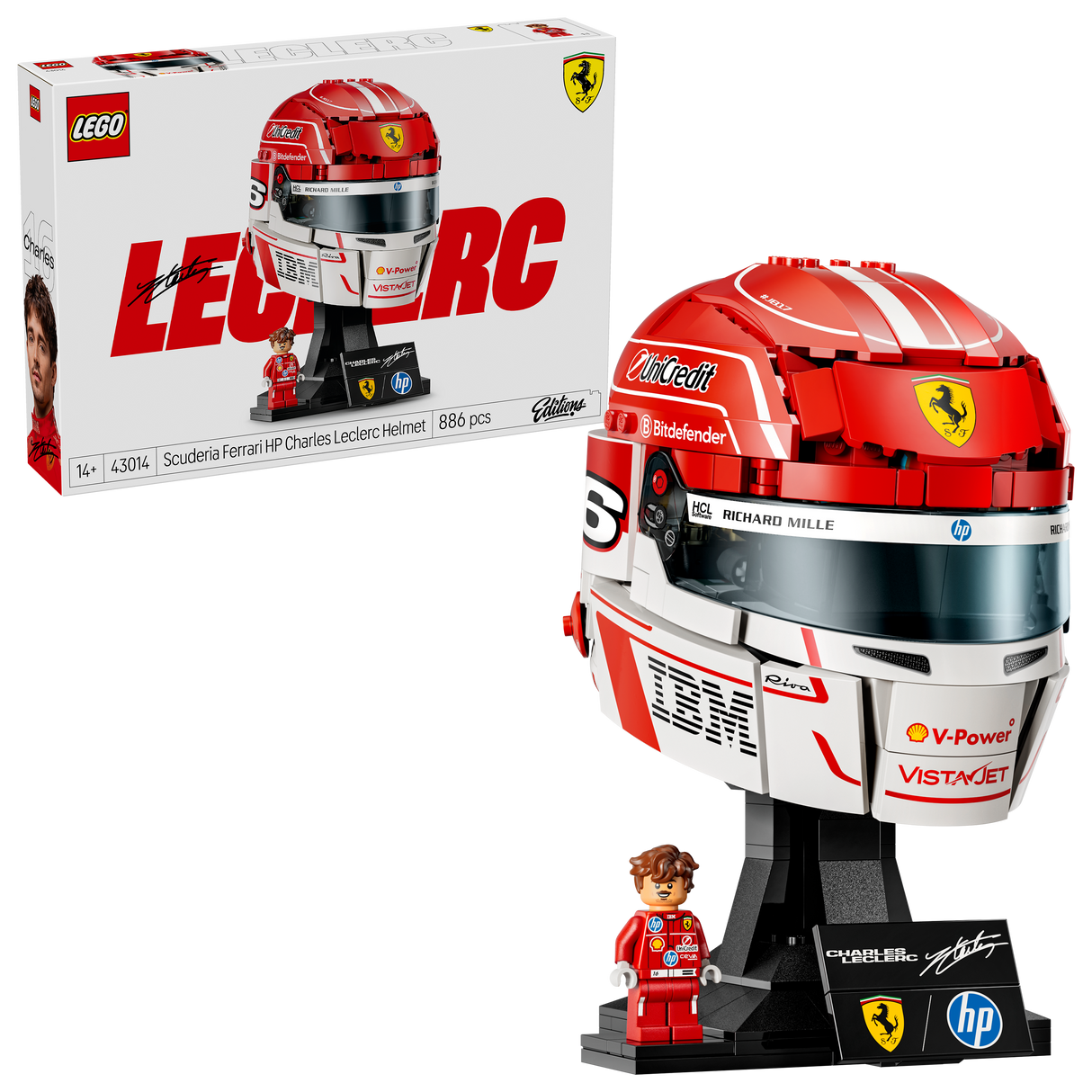 LEGO - Editions Formula 1 - Scuderia Ferrari HP Charles Leclerc Helmet (43014)
