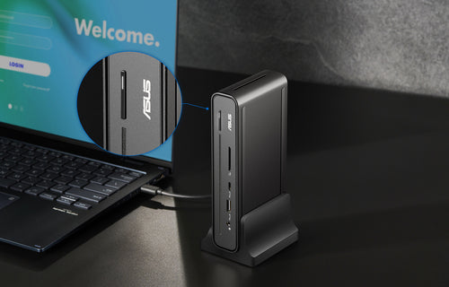 ASUS Triple Display USB-C Dock Duo DC301 – i en brugsopstilling