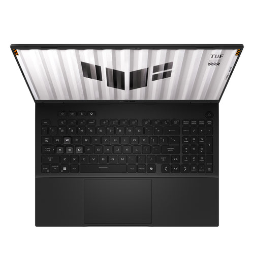 ASUS TUF Gaming F16 TUF608JMR-RV057W – tastatur og arbejdsflade set ovenfra