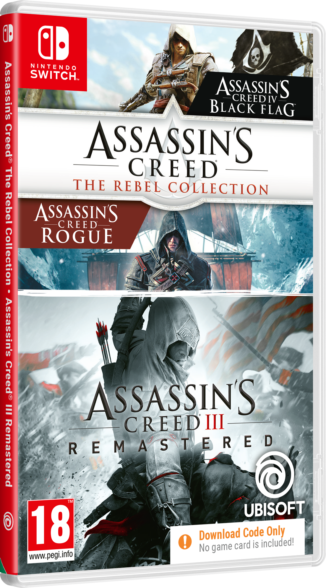 Assassins Creed: Bundle (Rebel Collection + AC 3) (Code In a Box) – Nintendo Switch – spilomslag