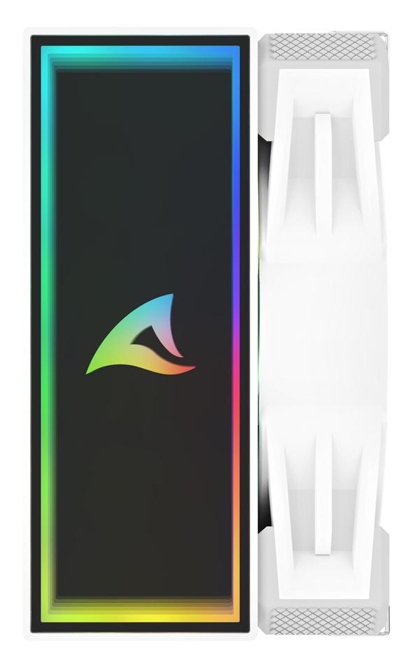 Sharkoon A50 RGB CPU-køler – hvid, 5 heatpipes, 120 mm PWM – billede 10