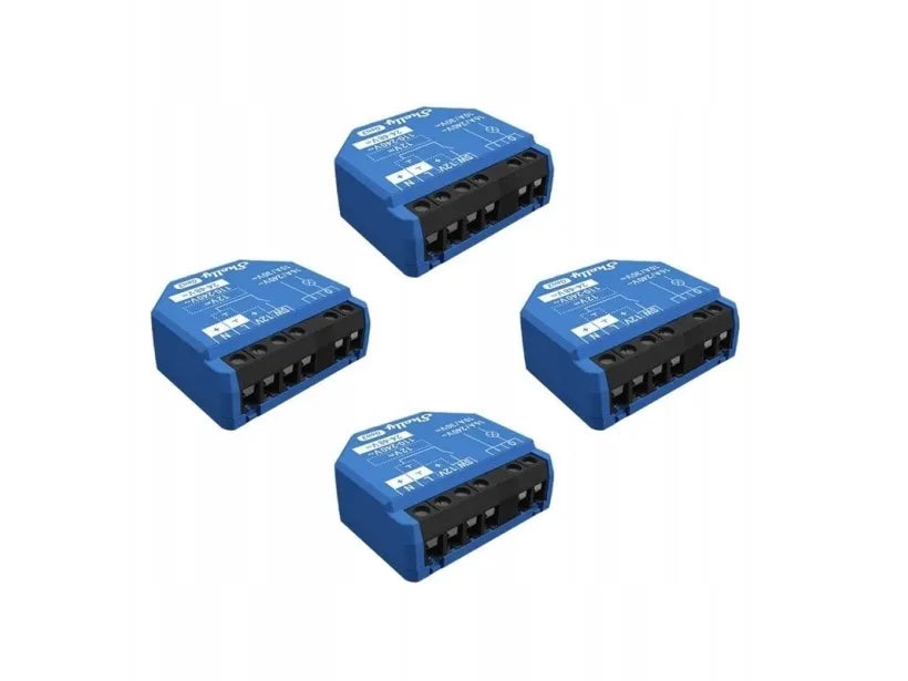 Shelly 1 Gen3 – Wi-Fi-smartrelæ med potentialfri kontakt – 4 stk.