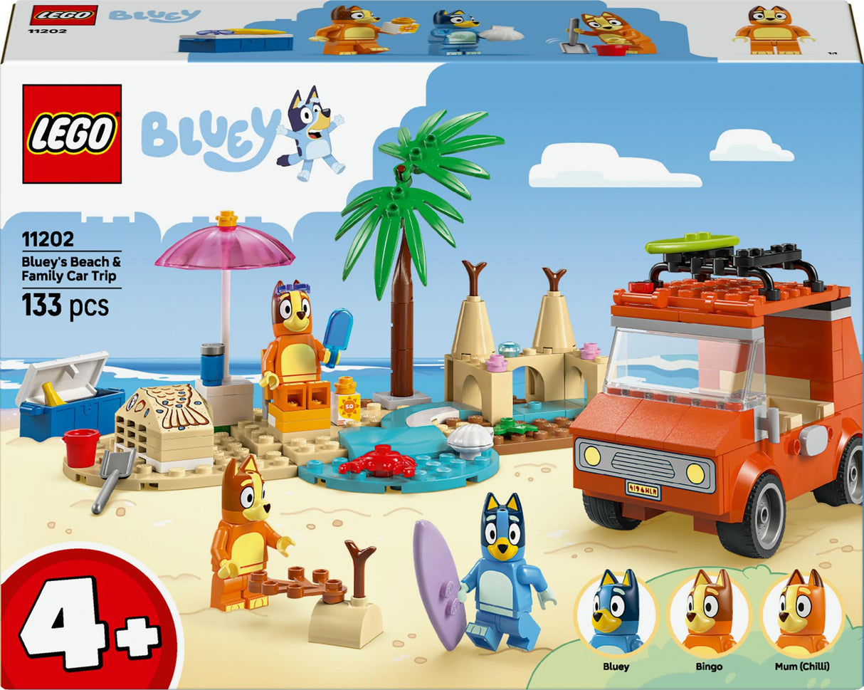 LEGO - Bluey - Bluey's Beach & Family Car Trip (11202) LEGO