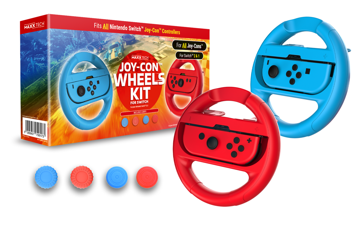 Maxx Tech - Joy-Con Wheels & Grip Kit for Nintendo Switch 2/1 – produktbillede