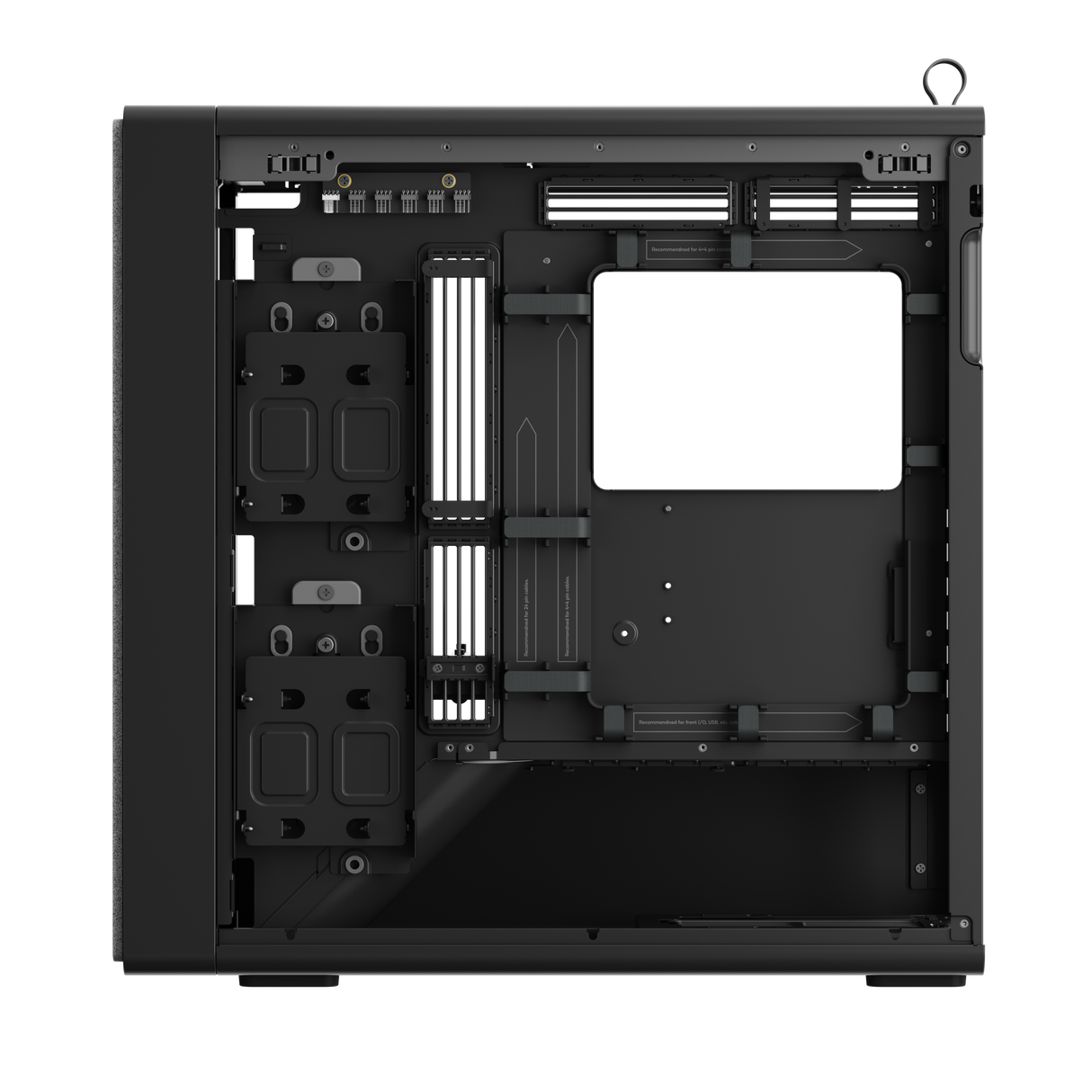 HAVN BF 360 Flow – sort Mid Tower kabinet med præinstallerede high-performance fans HAVN