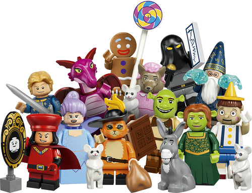 LEGO Minifigures 71053 – eksempler på seriens figurer – hele serien medfølger ikke