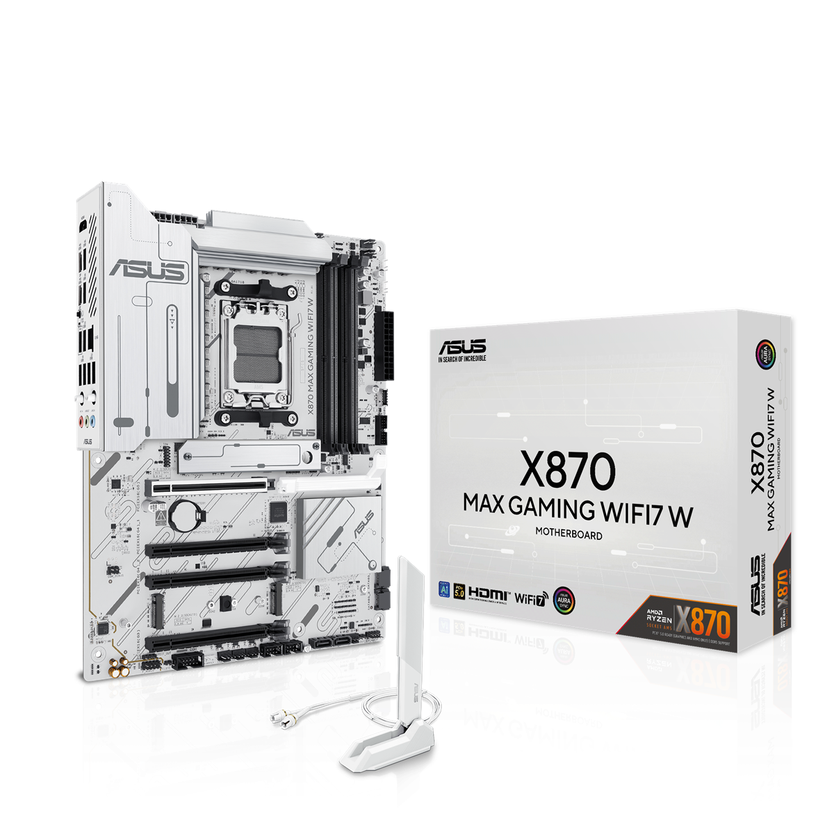 ASUS X870 MAX GAMING WIFI7 WHITE (ATX, X870, AM5, DDR5) ASUS