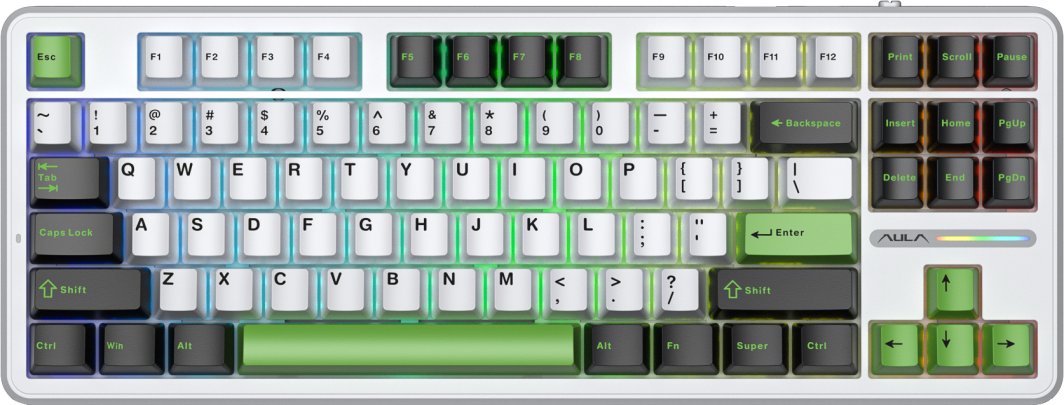 Aula F87 GrayWood V3 - Gaming Tastatur