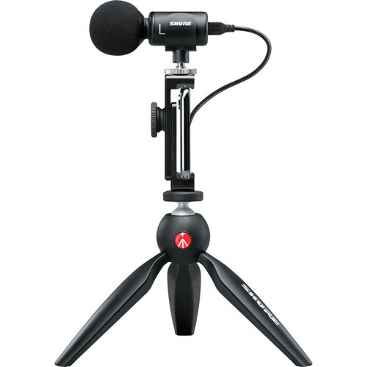 Shure Motiv MV88 Mikrofonverkabelung -37dBV/Pascal Stereo (Mitte/Seite) Zweiwege-Stereo-Niere Schwarz