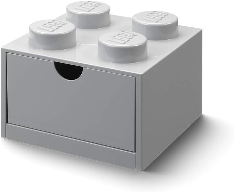 Room Copenhagen LEGO Desk Drawer 4 , storage box (grey, knobs) Room Copenhagen