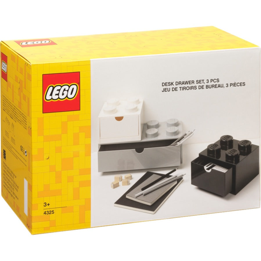 Room Copenhagen LEGO desk drawers set of 3, storage box (white) Room Copenhagen