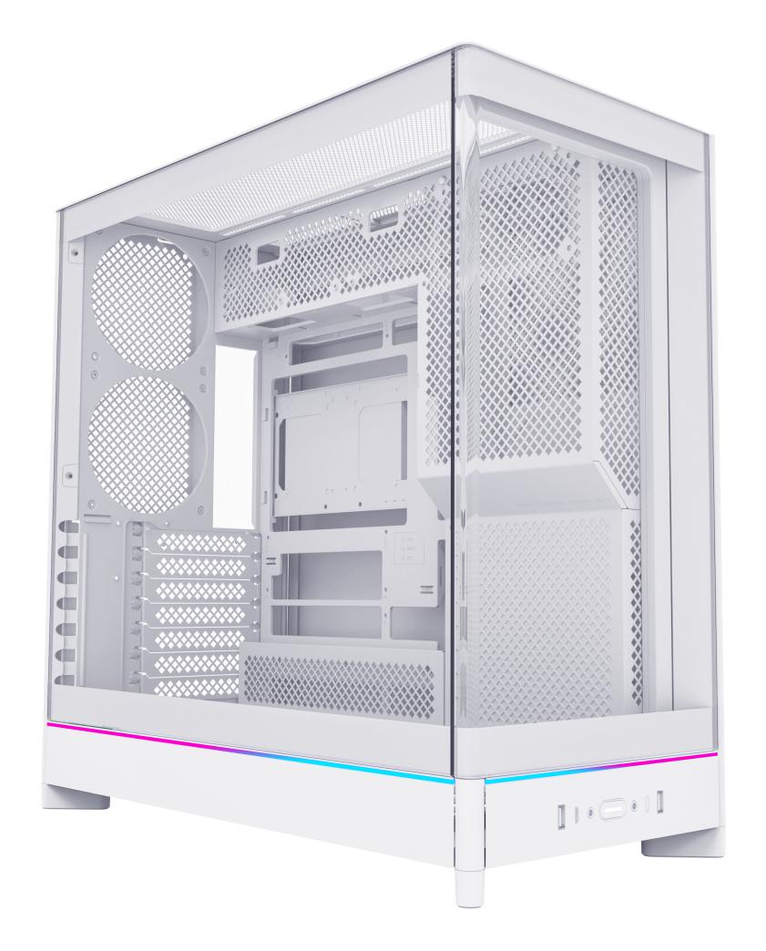 Montech HS02, Glass front, ATX, no fans - White Telon Technology Co Ltd (Montech)