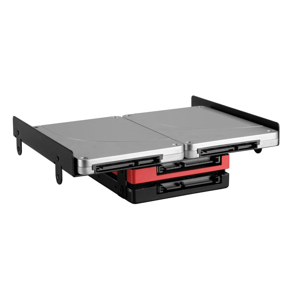 Sharkoon BayExtension Black - 5.25 to 4x2.5 / 2x2.5+1x3.5 Adapter Sharkoon
