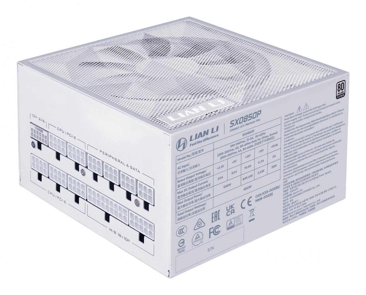 Lian Li SX ATX Platinum PSU, 850W - White Lian Li