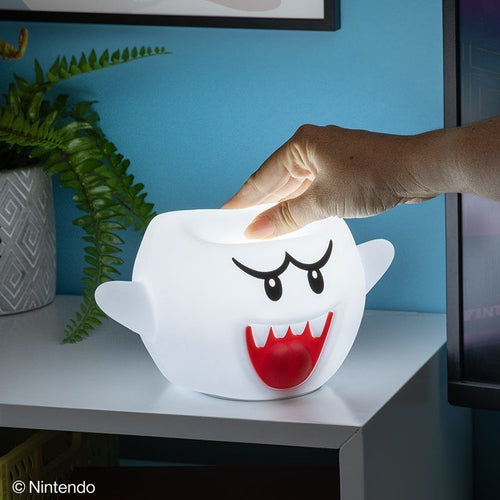 Paladone Super Mario Boo – SquishyGlo silikonelampe – betjening med et tryk