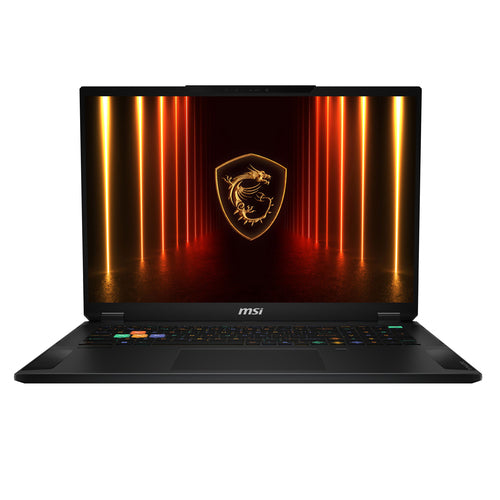 MSI Stealth 18 HX AI A2XWHG-015FR – skærm og tastatur set forfra