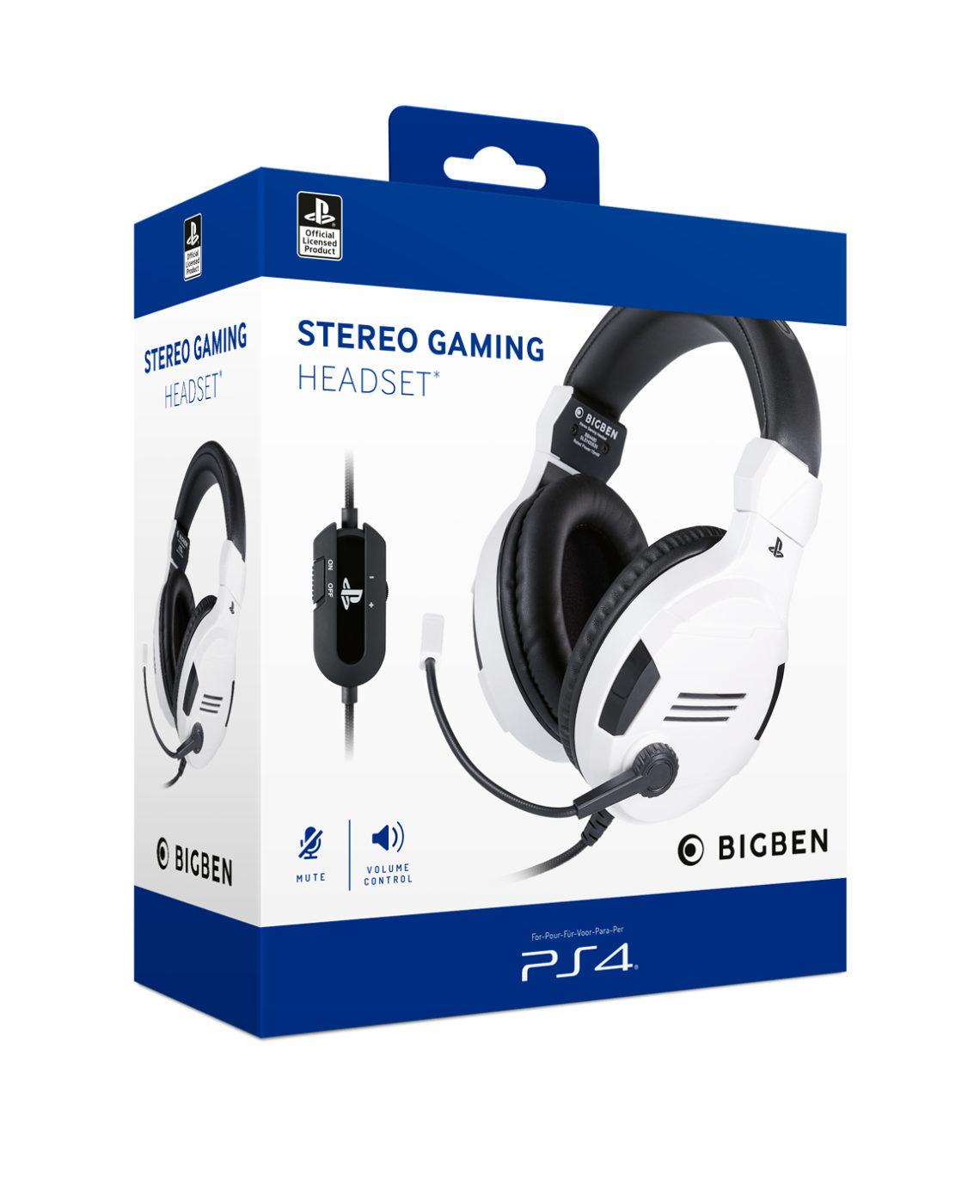 Playstation 4 HW Bigben Stereo Gaming Headset v3 (White) Nacon