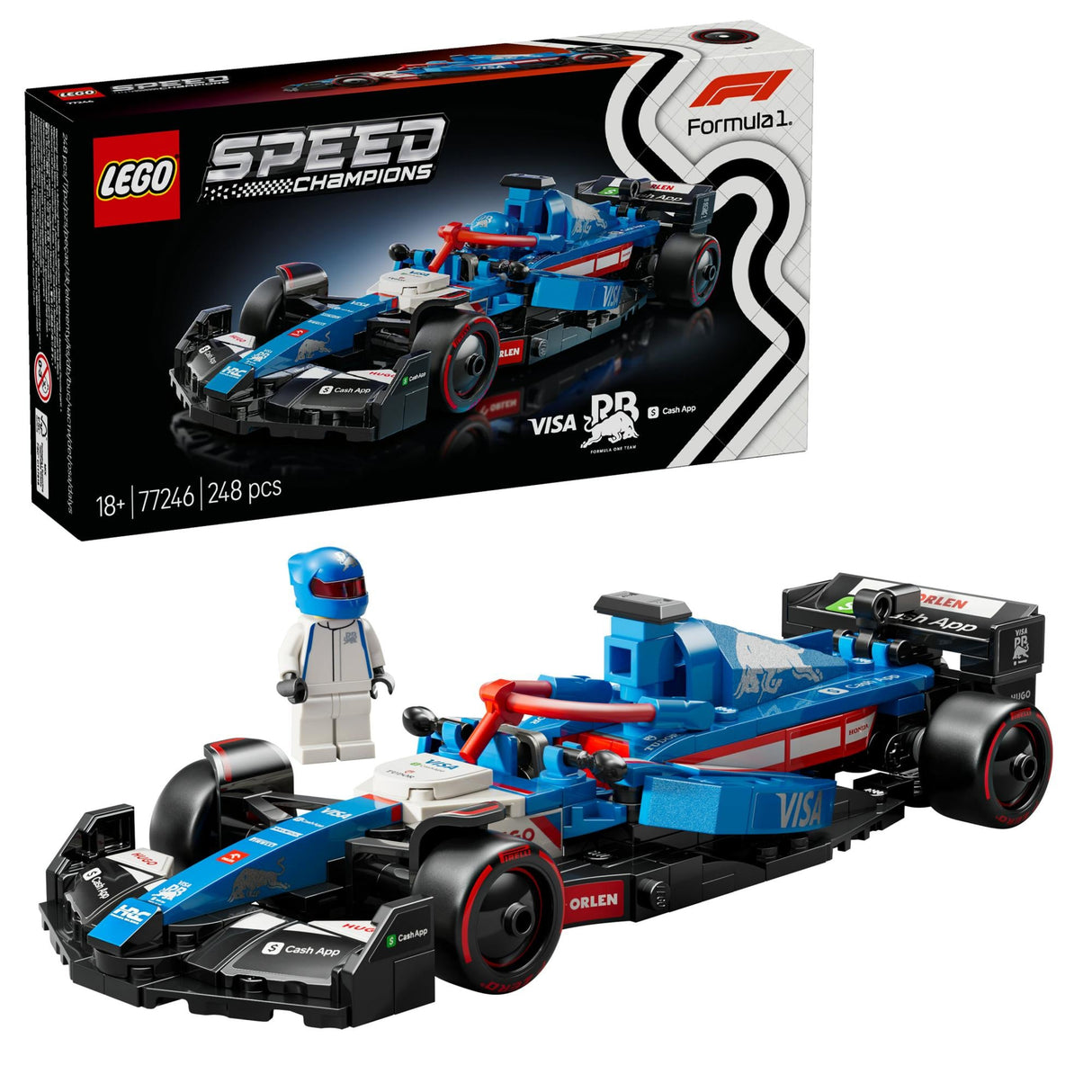 LEGO 77246 Speed Champions Visa Cash App RB VCARB 01 F1 Racing Car LEGO