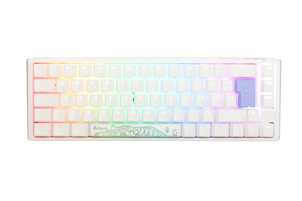 Ducky One 3 – Classic Pure White Nordic – SF 65 % – Kirschsilber