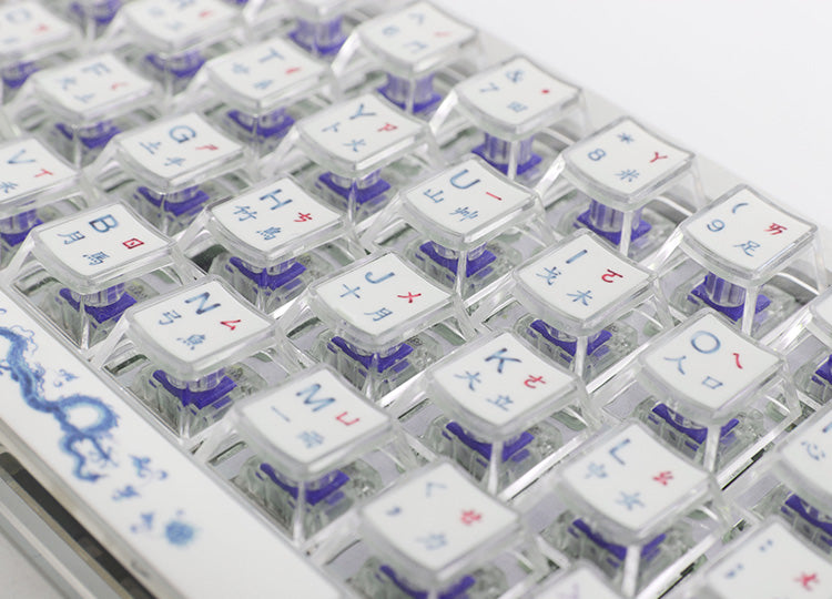 Ducky Outlaw65 - Year of the Dragon Limited Edition (Pre-Built) - Oriental Crystal - MX2A Purple Ducky