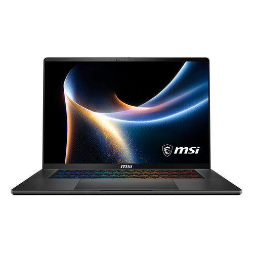 MSI Stealth 16 AI+ B3WI-001FR – åben computer set skråt forfra