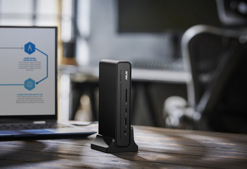 ASUS Triple Display USB-C Dock DC300 – illustreret i brug (vinkel 5)