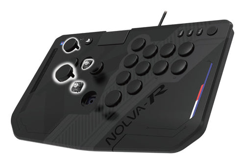 HORI NOLVA Reactor – mekanisk all-button-controller til PS5, PS4 og PC – set skråt fra siden