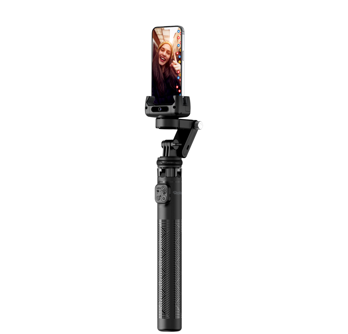Rollei Easy Creator Gimbal – AI-mobilstativ med fyldlys – produktbillede