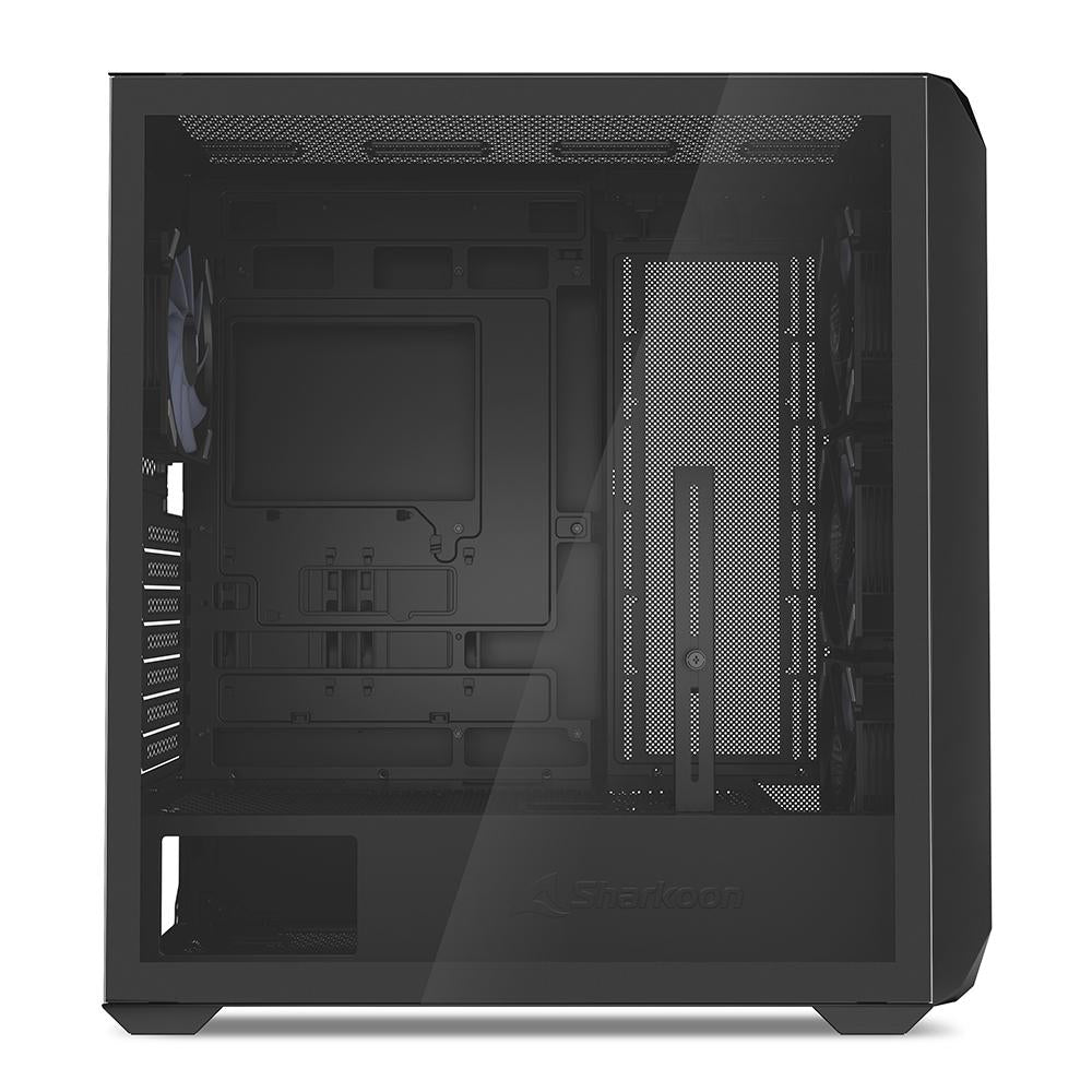 Sharkoon AK3 RGB Black Mesh Front Tempered Glass 4x 120mm ARGB PWM Fans USB-C BTF ATX Gaming PC Case Sharkoon