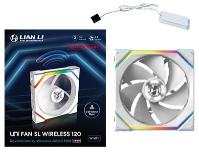 Lian Li UNI FAN SL Kabelloser Umkehrlüfter, Weiß - 120 mm