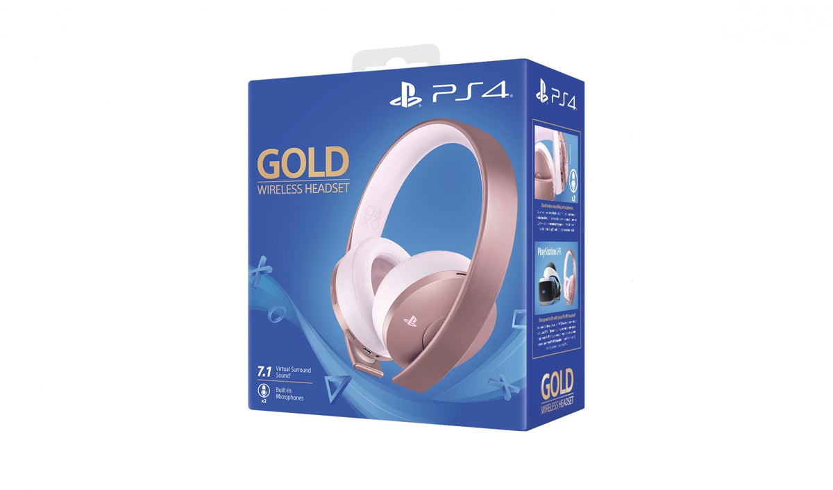 Sony Gold Wireless Headset – trådløst gaming-headset – roseguld – produktbillede