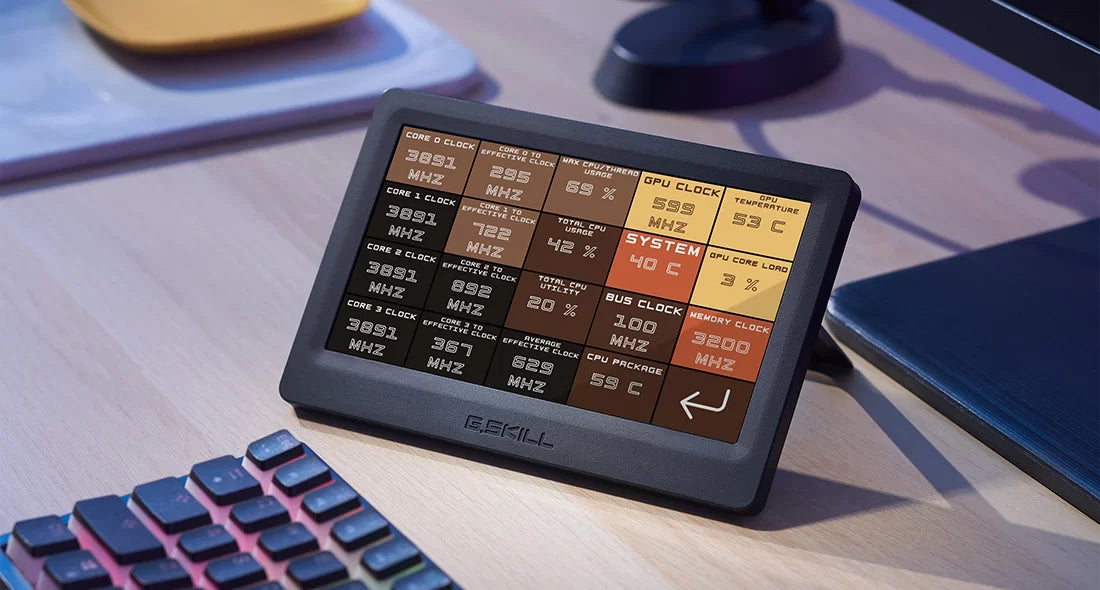 G.Skill WigiDash Sort Touch-skærm