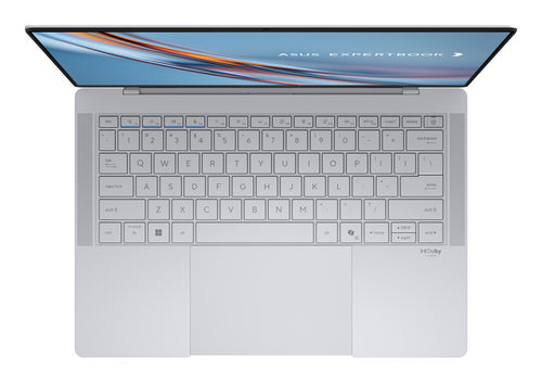 ASUS ExpertBook Ultra B9406CAA-TG1493X – tastatur og arbejdsflade set ovenfra; layout på billedet er illustrativt