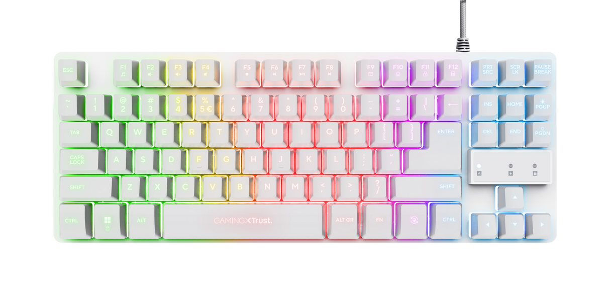 TRUST GXT833W THADO TKL Tastatur hvid