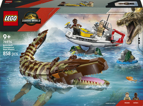 LEGO Jurassic World 76974 – Bådmission: Klodsbygget mosasaur – æskens forside