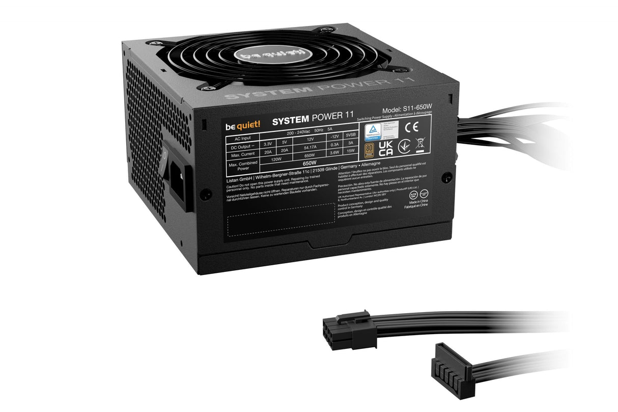 Be quiet System Power 11 650W ATX3.1 (black, 1x 12-pin high power GPU, 2x PCIe, 650 watts) Be quiet