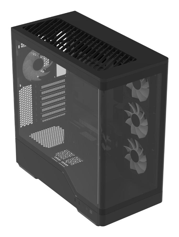 Aerocool P500A, Mid-Tower Case, Black Aerocool Advanced Technologies Co., LTD