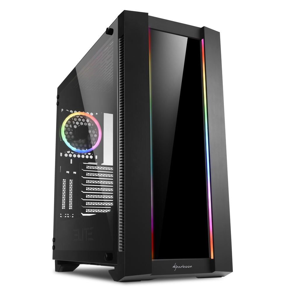 Sharkoon ELITE SHARK CA200G, big-tower case (black, Tempered Glass) Sharkoon