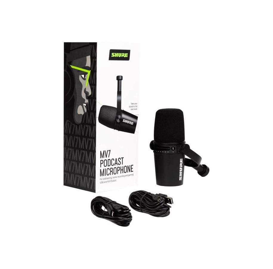 Shure MV7 Mikrofonkabel -47dBFS/Pa Niere (unidirektional) Schwarz