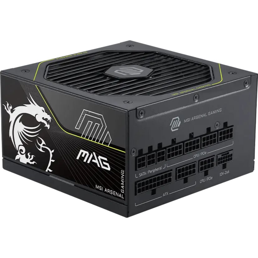 MSI MAG A1000PLS PCIE5 1000W – strømforsyning – Sort