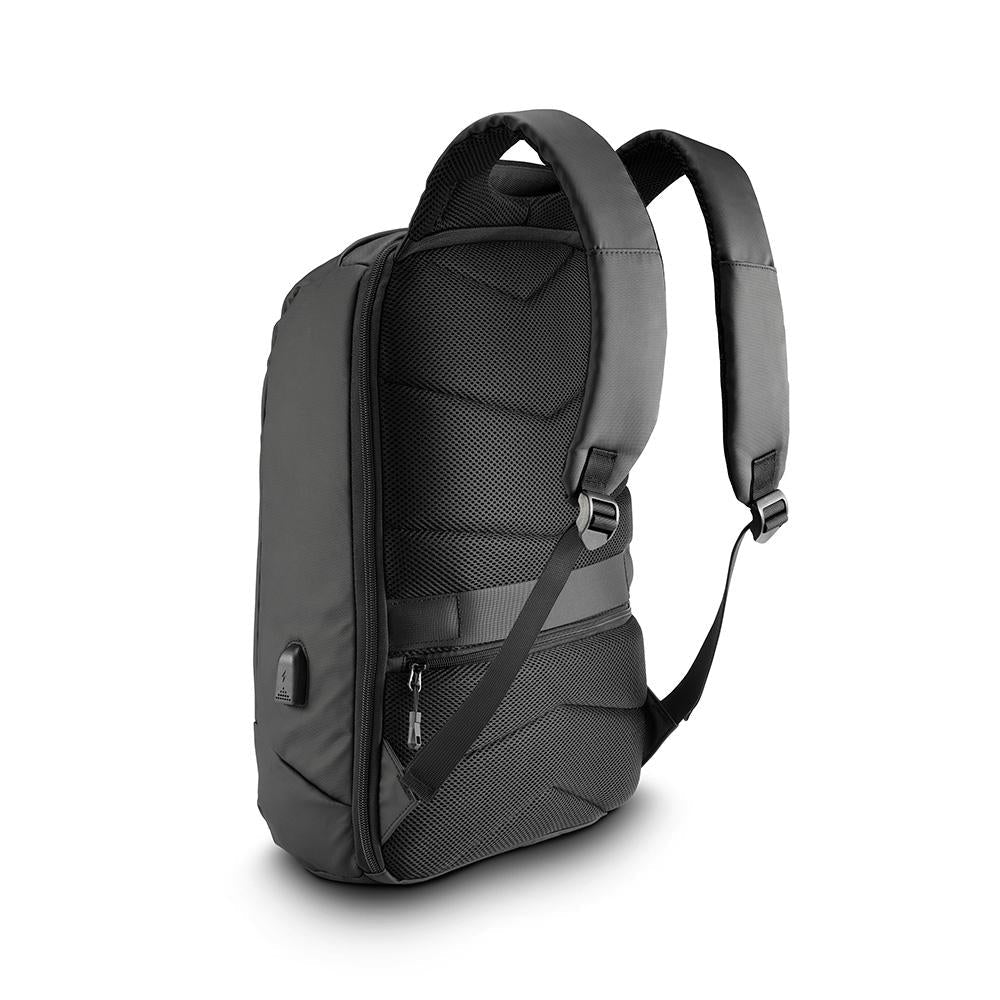 Sharkoon Backpack Black 16L Water-Repellent 600D Polyester USB Charging 7-Compartment Laptop Backpack Sharkoon