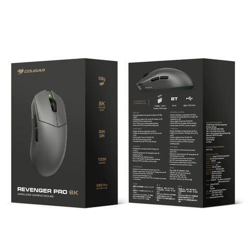 COUGAR Revenger Pro 8K, trådløs, sort gamingmus – produktdetalje