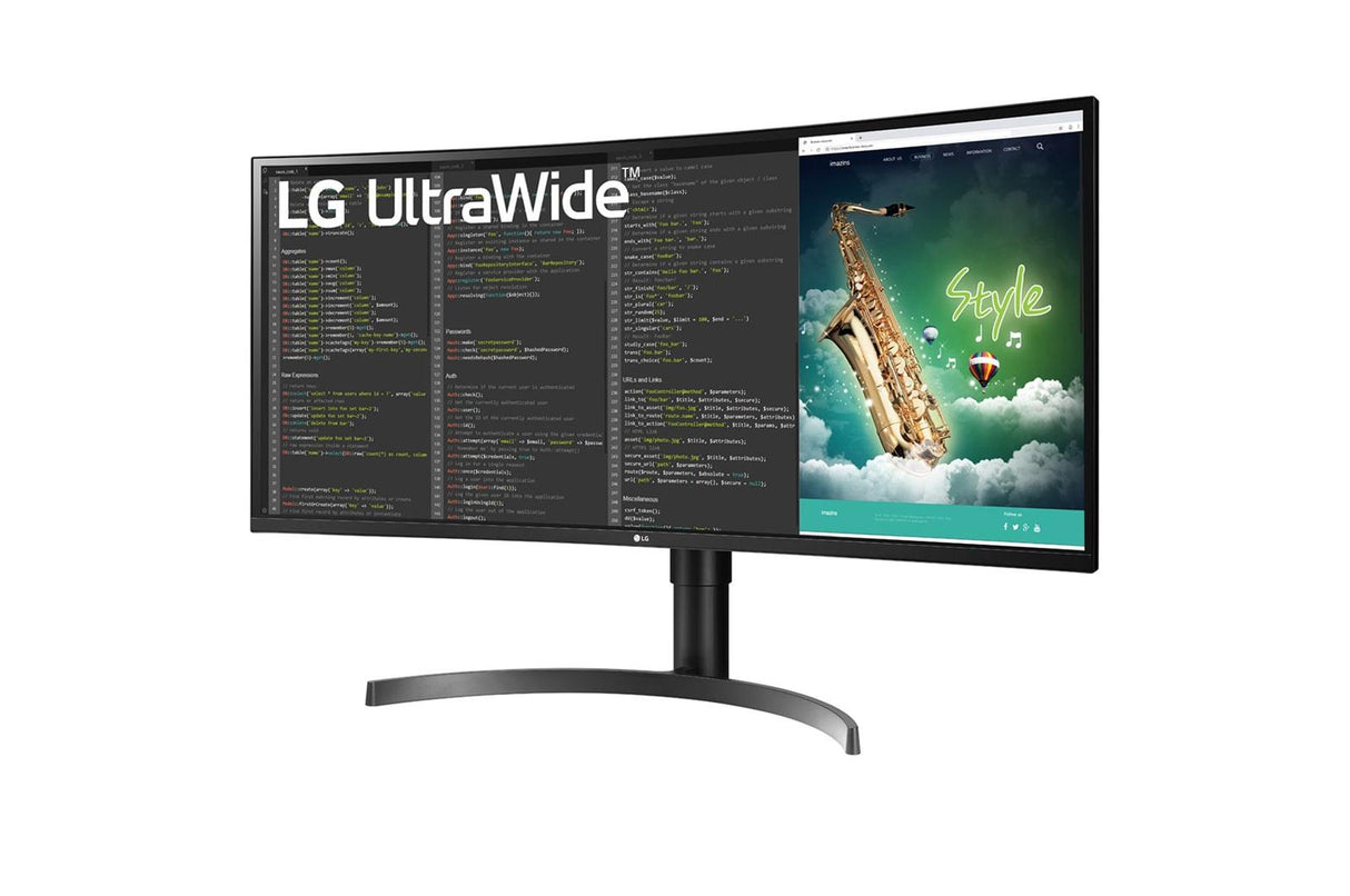 LG UltraWide 35WN75CP-B 35 3440 x 1440 (UltraWide) HDMI DisplayPort USB-C 100Hz Dockingskærm LG Electronics