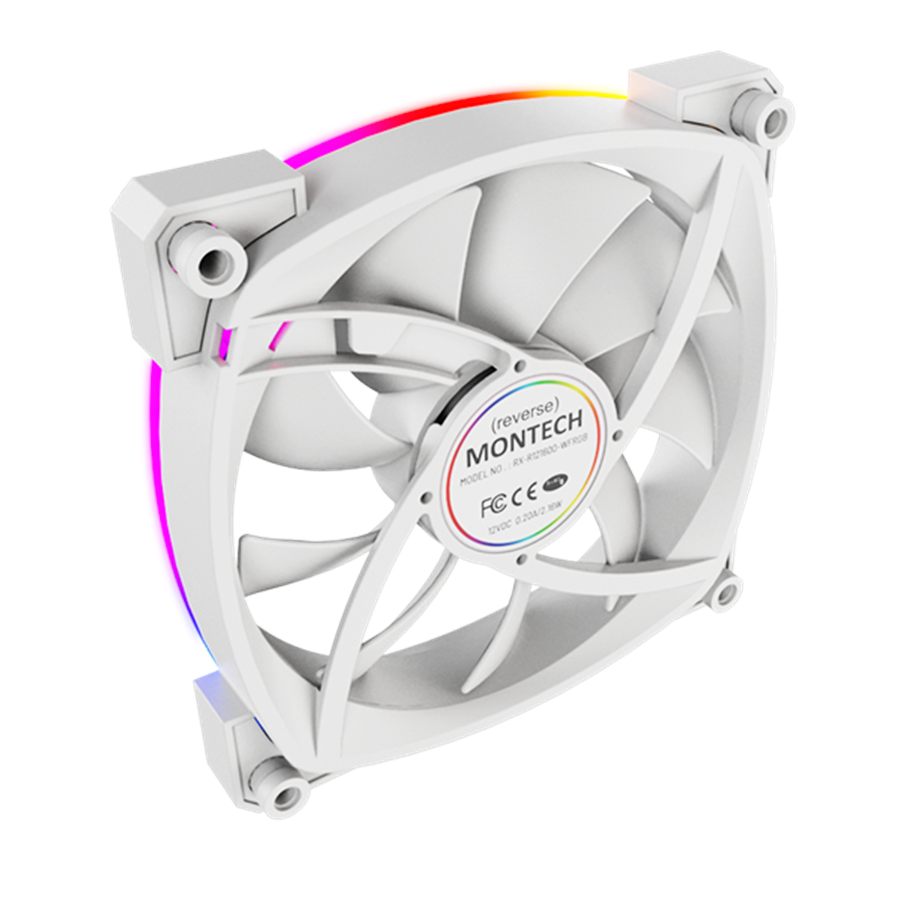 Montech RX120 PWM White - reverse fan Montech