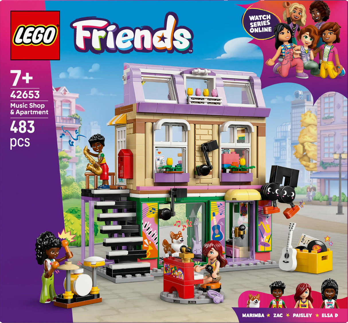 LEGO 42653 Friends Music Shop & Apartment, construction toy LEGO