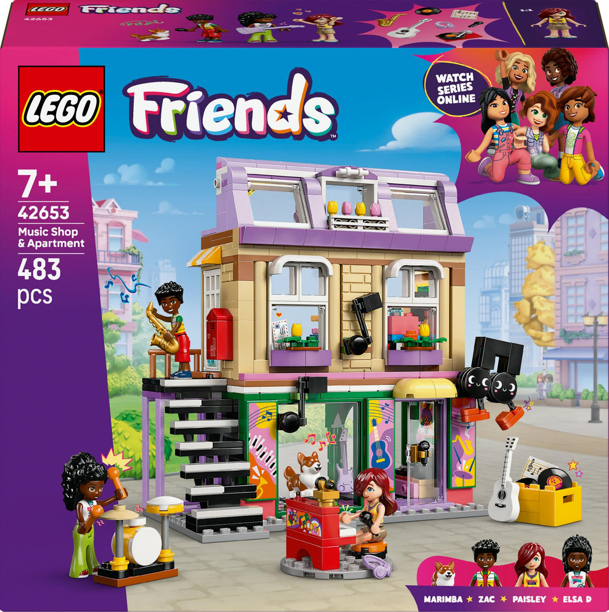 LEGO 42653 Friends Music Shop & Apartment, construction toy LEGO