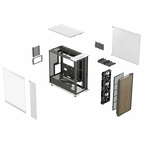 Midi Fractal Design North XL Chalk White TG Clear Fractal design