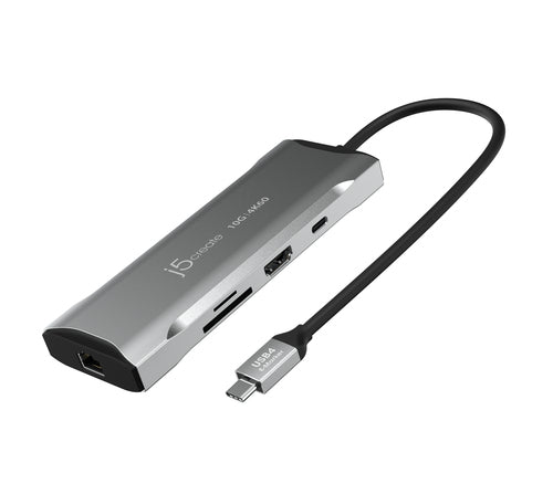 j5create – 4K/60 Hz USB-C mini-dock med 10 Gbit/s USB – Mini-dock med kabel